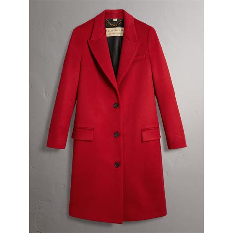 burberry red wool coat|burberry plaid wool coat women.